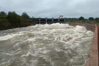 Release of water from the Mullamari reservoir