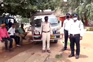 Traffic police seized a vehicle full of cattle