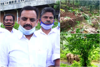 ഇടുക്കി കർഷക വാർത്തകൾ  മാങ്കുളം പ്രദേശം  ഡീൻ കുര്യാക്കോസ് എംപി  ഇടുക്കിയില്‍ വന്യജീവി ആക്രമണം  idukki farmers story  mangulam wild animals attack news  idukki wild animals attack