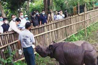 Flood Affected Kaziranga Inspection By CM Sarbananda Sonow