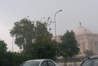 राजधानी में हुई तेज बारिश, Heavy rain in jaipur