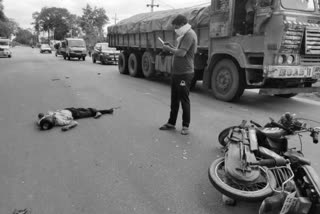 one man died in bike accident at panthini
