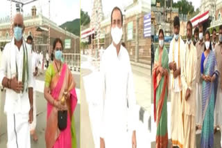 minister kodali nani at tirumala temple