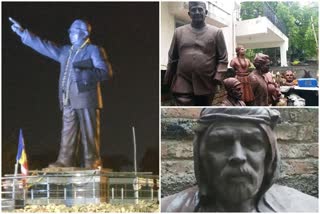 sculptor sahebrao satarkar news  amravati sculptor news  शिल्पकार साहेबराव सातारकर न्यूज  अमरावती शिल्पकार न्यूज  महात्मांच्या पुतळ्यांचे शिल्पकार  sculptor of rani durgavati staue  sculptor of dr babasaheb ambedkar statue  sculptor of shivaji maharaj statue  छत्रपती शिवाजी महाराजांच्या पुतळ्याचे शिल्पकार  राणी दुर्गावतीच्या पुतळ्याचे शिल्पकार  डॉ. बाबासाहेब आंबेडकरांच्या पुतळ्याचे शिल्पकार