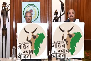 cm baghel launched godhan nyay yojana logo