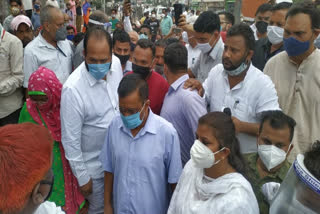 CM Arvind Kejriwal visits Jagatpuri in delhi