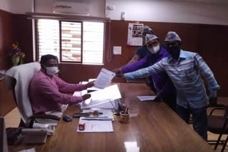 dang-aap-party-gave-application-to-district-collector