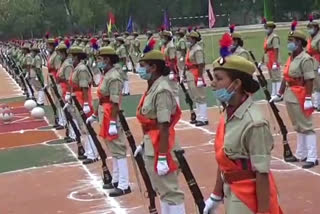 199 Woman Police passing out parade in Moradabad