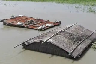 Dangerous flood at Jania and Baghbar Barpeta