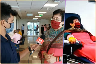 aap leader atishi donates blood plasma at institute of liver and biliary sciences in vasant kunj delhi
