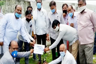 MP Rao Uday Pratap Singh doing plantation