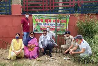 Tree plantation program organized in Khajuri Khas police station