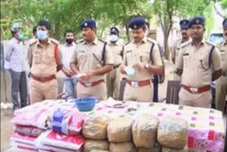 attack on ganja selling gang in anantapur dst seized fivetyfive kgs ganja and arrested the culprits