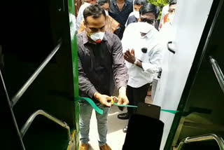 minister  Puvvada  started mobile toilets