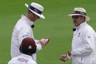 Umpires sanitise ball after Sibley's saliva gaffe