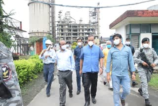 Today Minister Himanta Biswa sarma visit Namrup  BVFCL Industry