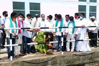 Water was released through the Lakshmi Canal in nizamabad district