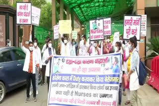 40 nurses of govt-run hospital protest ending of contracts