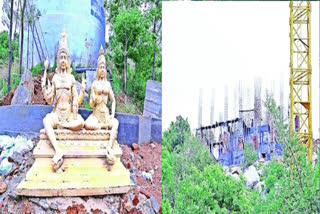 arranging lord siva parvathis statues on kailasagiri srihalahasti getting delay