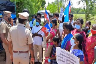 vck demands closure of Nepattur soil quarry