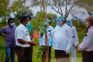 collector venkat rao visit botanical park at jadcharla in mahabubnagar