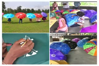 warli-painting-on-umbrella-at-palghar