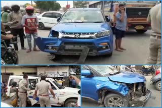 car driver hit cycle rider ghaziabad road accident news