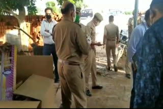 Raids on illegal fireworks godowns in Loni in Ghaziabad