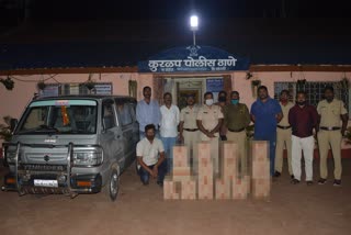 Illegal liquor stocks seized from Kurlap police in Sangli