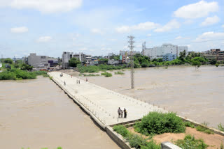 Handri river flood water