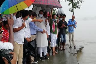 Ripun Bora Visit Flood Affected Area in barpeta