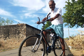 ചെന്നൈ  75-yr-old  Urban Culture  Pedals  650 km  Tirunelveli  Chennai  650 കിലോമീറ്റർ  കൊവിഡ്