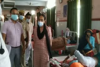 Collector visits Bansur, Alwar Collector Anandi