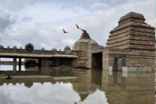 krishna water in sangameswaram temple at ap telangana boarder