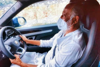 Rajinikanth's pic wearing mask while driving Lamborghini takes social media by storm