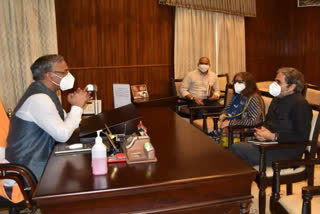 film director vishal bhardwaj courtesy meeting with cm trivendra singh rawat