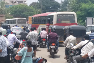 Traffic jam in Bellary