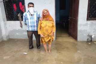 Water logging problem after rain in Bhiwani