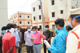 constructing double bed room homes visited by nirmal disrict collector