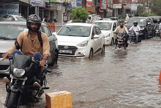 water logging in charkhi dadri due to heavy rain