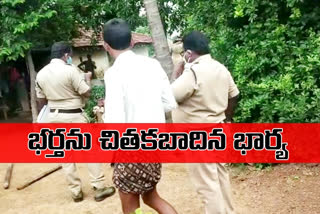 Wife attacks husband with sticks along with mother at erracheruvu thanda warangal rural