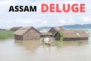 Assam flood  Assam flood fury  Assam deluge  Gajendra Singh Shekhawat  Union Jal Shakti Minister  Assam State Disaster Management Authority  Disaster Risk Management Fund  flood situation in Assam  ആസാമിൽ വെള്ളപ്പൊക്കം  പ്രാരംഭ തുകയായി 346 കോടി രൂപ നൽകും