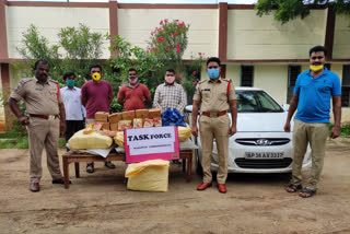 illegal transportation of gutka packets were seized by task force police in warangal