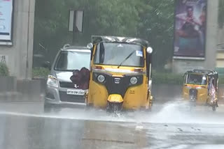 Heavy rain in the hyderabad city