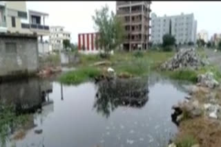 water stagnaton problems in guntur road saraswati colony