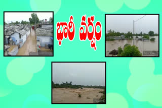 Heavy rain .. Submerged houses, crops