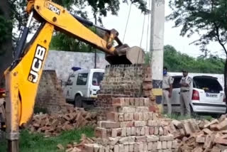 demolition campaign held at sindhu village over illegal colonies in delhi