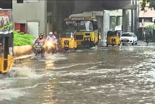 Heavy rains in across Telangana