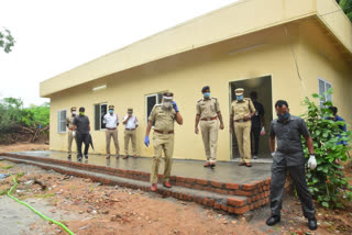 cp mahesh bhagavath visited traffic police station building construction works at bhuvanagiri