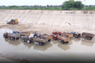 sand illegal transport from sagar left canal